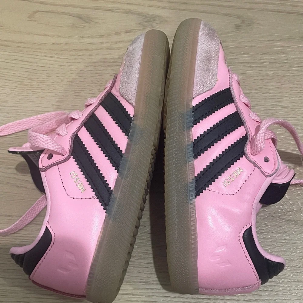 Adidas Kids Pink and Gray Sneakers - Picture 3 of 9